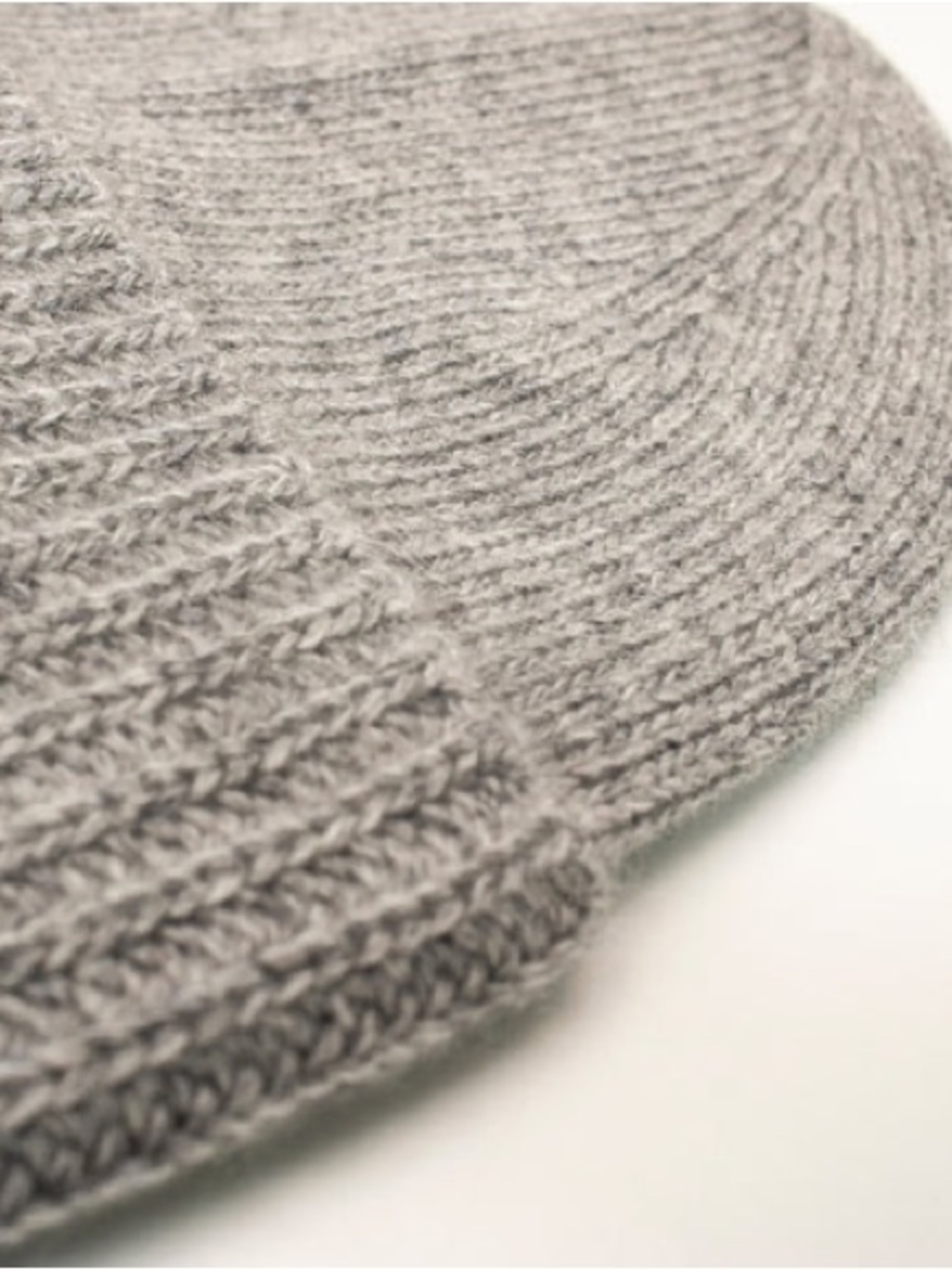Portolano Cashmere Beanie Light Heather Grey 100% Cashmere 3-Ply Knit Hat